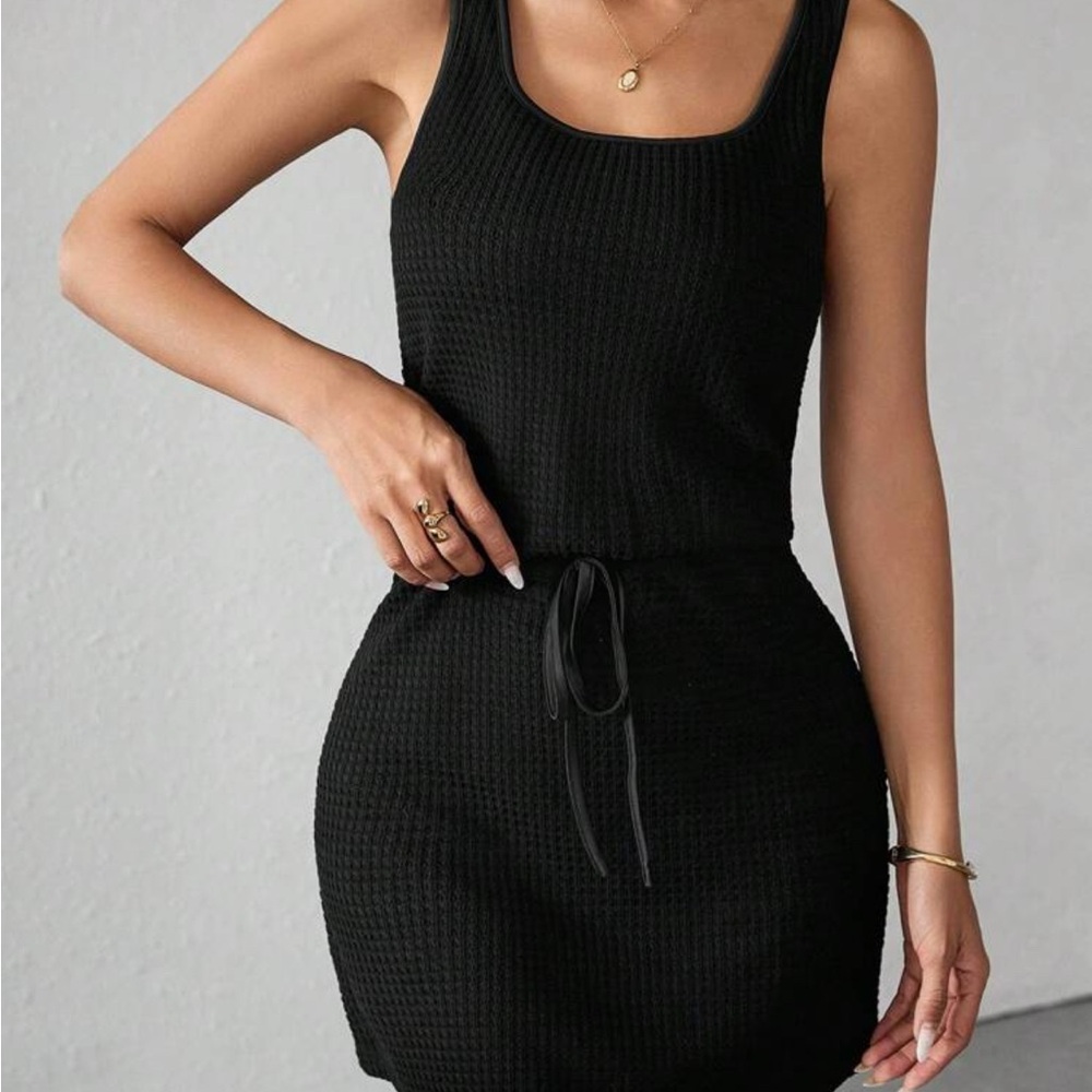 SHEIN Black Knit Mini Dress 4 (Petite small) - Picture 3 of 7